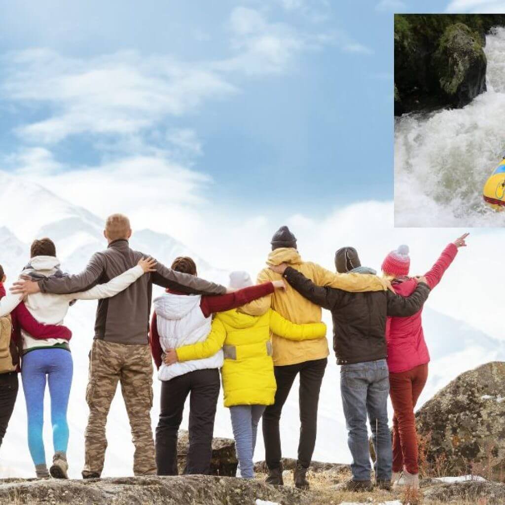 Black and orange modern Tour and travel promotion facebook ad ()